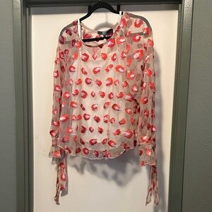 Eva Franco Anthropologie top abstract Chetah Pattern sz small